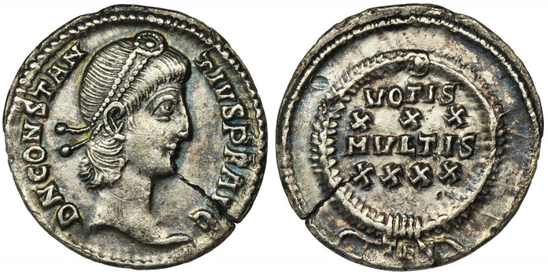 Roman Imperial, Constantius II, Siliqua - RARE Slight crack, but very nice condi...