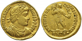 Roman Imperial, Valentinian I, Solidus Graffiti on the reverse.

Roman Imperial

Valentinian I (364-375), Solidus 364-367, Antioch mint

Obverse...