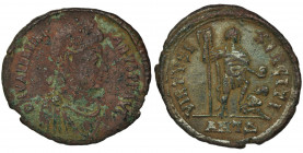 Roman Imperial, Valentinian II, Follis Roman Imperial Valentinian II (375–392), Follis 383-388, Antioch mint Obverse: pearl&nbsp;diademed, draped, and...
