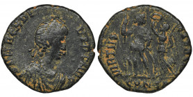 Roman Imperial, Arcadius, Follis Roman Imperial Arcadius (383-408), Follis 395-401, Constantinople mint Obverse: diademed and draped bust right D N AR...