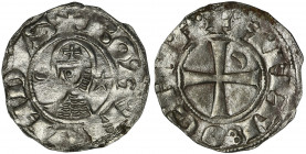Crusaders, Antioch, Bohemund III, Denarius helmet type Crusaders

Antioch, Bohemund III (1149–1163), Denarius helmet type

Obverse: bust facing le...