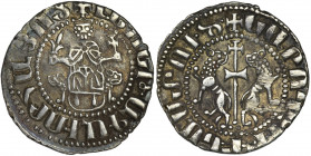 Armenia, Levon I, Tram Armenia

Levon I (1198-1219), Tram

Obverse: king seated on the throne straight ahead

ԼԵԻ [Ո] Ն ԹԱԳԱԻՈՐ ՀԱՅՈՑ

Reverse...