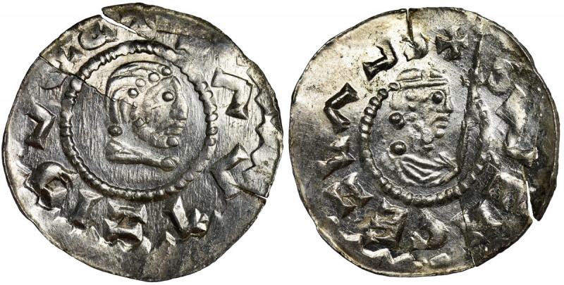 Bohemia, Bretislav II, Denarius - pearl border Beautifully minted with very legi...