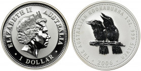 Australia, Elizabeth II, 1 Dollar 2006 - Kookaburra Uncja srebra próby '999'.
Reference: UC 206
Grade: Proof 

AustraliaCOINS WORLD EUROPE MEDALS ...