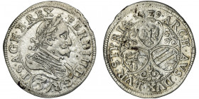 Austria, Ferdinand II, 3 Kreuzer Graz 1629 Reference: Herinek 1086
Grade: VF 

COINS WORLD EUROPE MEDALS Austria Österreich