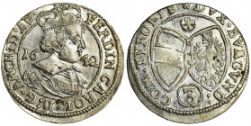 Austria, Ferdinand Karl, 3 Kreuzer Hall 1642 Mint state.
 Mennicza sztuka z fantastycznym, obustronnym lustrem menniczym.&nbsp; Piękna moneta. Refere...