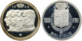 Belgium, Leopold III, 100 Francs 1949 Srebro próby '835'.
Reference: KM 139
Grade: Proof 

BelgiumCOINS WORLD EUROPE MEDALS Belgium Belgien