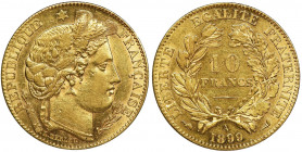France, III Republic, 10 Francs Paris 1899 A Waga 3.3 g Reference: Gadoury 1016, Friedberg 594
Grade: XF+/AU 

Gold FranceCOINS WORLD EUROPE MEDALS...