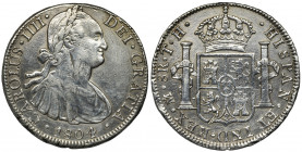 Spain, Carolus IV, 8 Reals 1804 TH Cleaned. Moneta czyszczona. Reference: Cayon 13952
Grade: VF 

SpainCOINS WORLD EUROPE MEDALS Spanien Spain Espa...