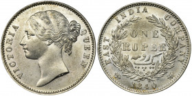 British India, Victoria, 1 Rupee 1840 Srebro próby '917'.
Reference: KM 458
Grade: XF+ 

IndiaCOINS WORLD EUROPE MEDALS