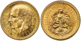 Mexico, Republic, 2 1/2 Pesos 1945 Gold '900'. Złoto próby '900'. Waga 2.1 g Reference: KM 463
Grade: UNC 

Mexico PesosCOINS WORLD EUROPE MEDALS M...