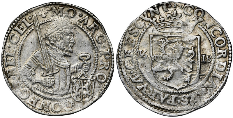 Netherlands, Geldria, Thaler (rijksdaalder) 1618 Ładnie zachowana moneta z eleme...