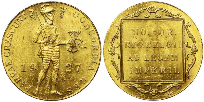 Netherlands, Kingdomo of Netherlands, Wilhelmina, Ducat Utrecht 1927 Mint piece....