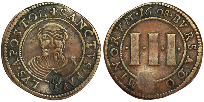 Germany, Münster Cathedral Chapter, 3 Pfennig Münster 1608 - RARE Rare and very ...