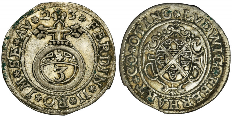 Germany, Öttingen County, Ludwig Eberhard, Groschen 1623 - RARE Rare groschen of...