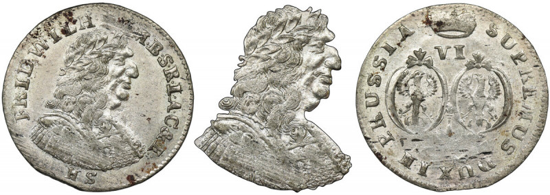 Germany, Brandenburg-Prussia, Friedrich Wilhelm, 6 Groschen Berlin 1687 HS - VER...