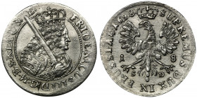 Germany, Brandenburg-Prussia, Frederic III, 18 groschen Konigsberg 1698 SD Sharp deitals but cleaned and whizzed.&nbsp;
Bardzo dobry detal.&nbsp; Mon...
