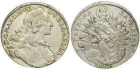 Germany, Bavaria, Maximilian III Joseph, Thaler Munich 1764 Thaler in the type of PATRONA BAVARIAE.

 Talar w typie PATRONA BAVARIAE. Moneta czyszcz...