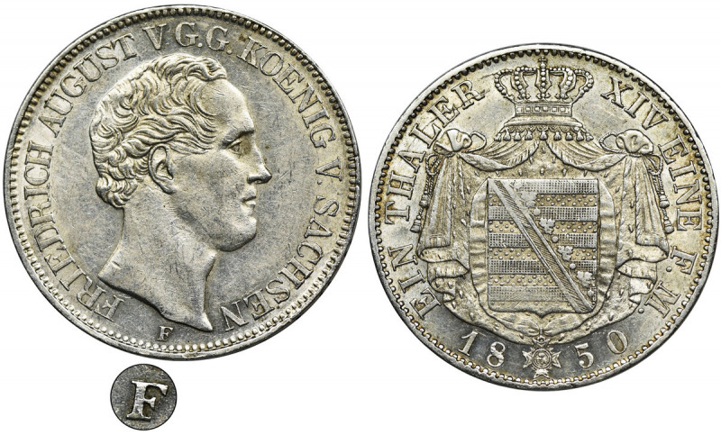 Germany, Saxony, Friedrich August II, Thaler Dresden 1850 F - VERY RARE Very rar...