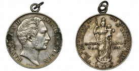Germany, Bavaria, Maximilian II Joseph, Thaler Munich 1855 Emission on the occasion of the re-unveiling of the statue of Our Lady in Munich.

Traces...