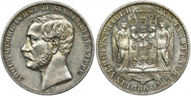 Germany, Schaumburg-Lippe, Adolf I Georg, Thaler Hannover 1865 B Beautifully preserved thaler from Schaumburg-Lippe,
 Pięknie zachowany talar z Schau...
