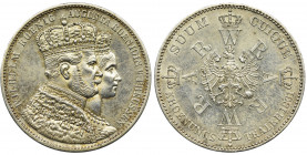 Germany, Kingdom of Prussia, Wilhelm I, Crown Thaler Berlin 1861 Good details and attractive patina.
 Dobre detale i delikatna patyna. Tło przetarte....