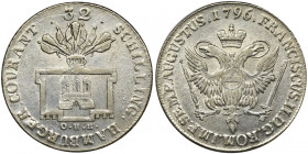 Germany, City of Hamburg, 32 Schilling 1796 OHK Issue with initials OHK by Otto Heinrich Knorre.
 Emisja z inicjałami OHK Otto Heinricha Knorre.
Ref...