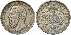 Germany, Baden, Friedrich I, 5 Mark Karlsruhe 1900 G Soft patina. Delikatna patyna.
Reference: AKS 151, Jaeger 29
Grade: VF+ 

Germany Baden Fried...