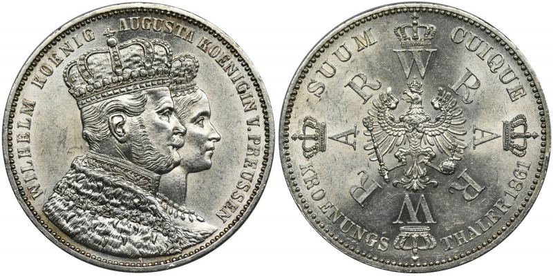 Germany, Kingdom of Prussia, Wilhelm I, Crown Thaler Berlin 1861 Outstanding, fu...