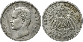 Germany, Bavaria, Otto, 5 Mark Munich 1903 D Reference: AKS 201, Jaeger 46
Grade: VF 

Germany DeutschlandCOINS WORLD EUROPE MEDALS Germany Deutsch...