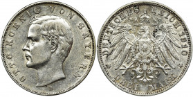 Germany, Bavaria, Otto, 3 mark Munich 1910 D Reference: AKS 202, Jaeger 47
Grade: XF 

Germany Bavaria OttoCOINS WORLD EUROPE MEDALS Germany Deutsc...