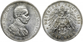 Germany, Kingdom of Prussia, Wilhelm II, 5 Mark Berlin 1913 A Emission issued on the occasion of the 25th anniversary of the reign of Wilhelm II.

...