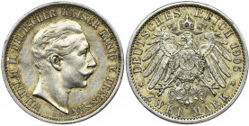 Germany, Kingdom of Prussia, Wilhelm II, 2 Mark Berlin 1905 A Reference: AKS 134, Jaeger 102
Grade: XF- 

Germany PrussiaCOINS WORLD EUROPE MEDALS ...