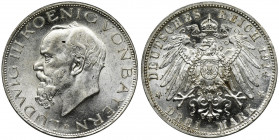 Germany, Bavaria, Ludwig III, 3 Mark Munich 1914 D Piękna, menniczej świeżości moneta.&nbsp; Reference: AKS 210, Jaeger 52
Grade: AU/XF+ 

Germany ...