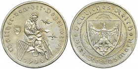 Germany, Weimar Republic, 3 Mark Berlin 1930 A Emission commemorating the 700th death anniversary of Walther von der Vogelweide.
 Emisja upamiętniają...