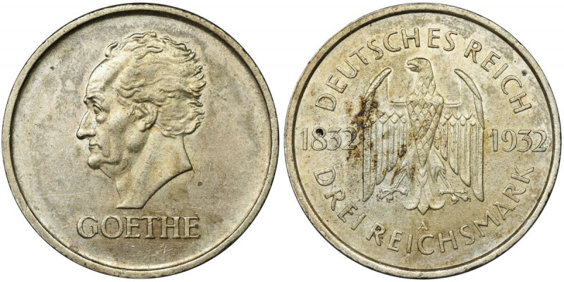 Germany, Weimar Republic, 3 Mark Berlin 1931 A Moneta wybita w 100-tną rocznicę ...