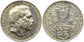 Germany, Weimar Republic, Paul von Hindenburg, Medal Munich 1927 D Medal minted on the occasion of Paul von Hindenburg's 80th birthday, designed by Ka...