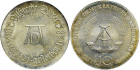 Germany, DDR, 10 Mark Berlin 1971 Emisja z okazji 500-tnej rocznicy urodzin Albrechta Dürera. Srebro próby '625'. Moneta w oryginalnym pudełku.
Refer...