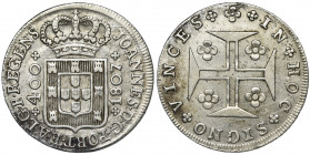 Portugal, Prince Joao, 400 Reis 1807 Reference: KM 331
Grade: VF+ 

PortugalCOINS WORLD EUROPE MEDALS Portugal