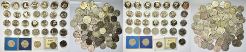 Russia, large lot of mixed nickel coins Some proof like coins.&nbsp; Many in min...