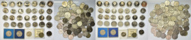 Russia, large lot of mixed nickel coins Some proof like coins.&nbsp; Many in mint condition.&nbsp; Total weight 201.5 g Część monet wybita stemplem lu...