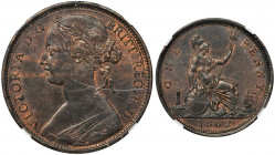 Great Britain, Victoria, 1 Penny London 1862 - NGC UNC DETAILS Mint piece with a lot of luster.&nbsp; Highly undergraded by NGC. Znakomicie zachowany ...