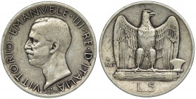 Italy, Kingdom of Italy, Victor Emanuel III, 5 Lira Rome 1927 R Reference: Pagani 710
Grade: VF 

ItalyCOINS WORLD EUROPE MEDALS Italy Italia Itali...