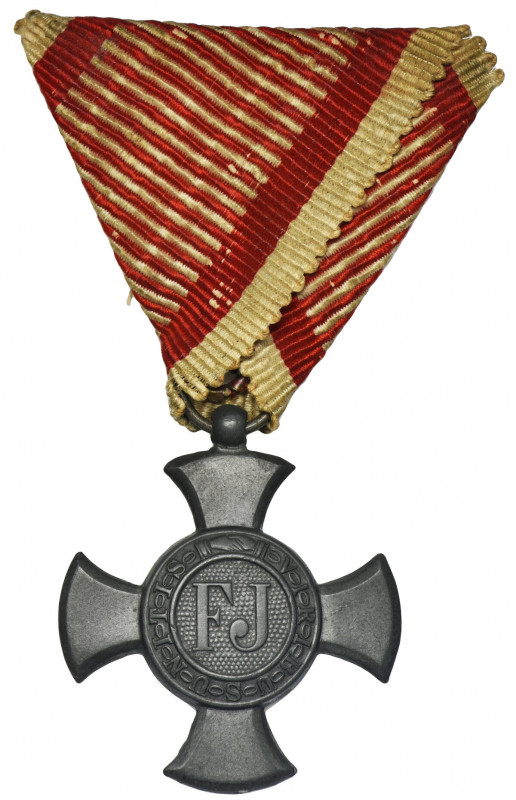 Austria-Hungary, Iron Merit Cross 1916 Krzyż na wstążce 'wojennej' za zasługi wo...