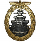 Germany, III Reich, Kriegsmarine, Flotten-Kriegsabzeichen - Schwerin Award given for service in the High See Fleet. On the reverse marked 'Schwerin Be...