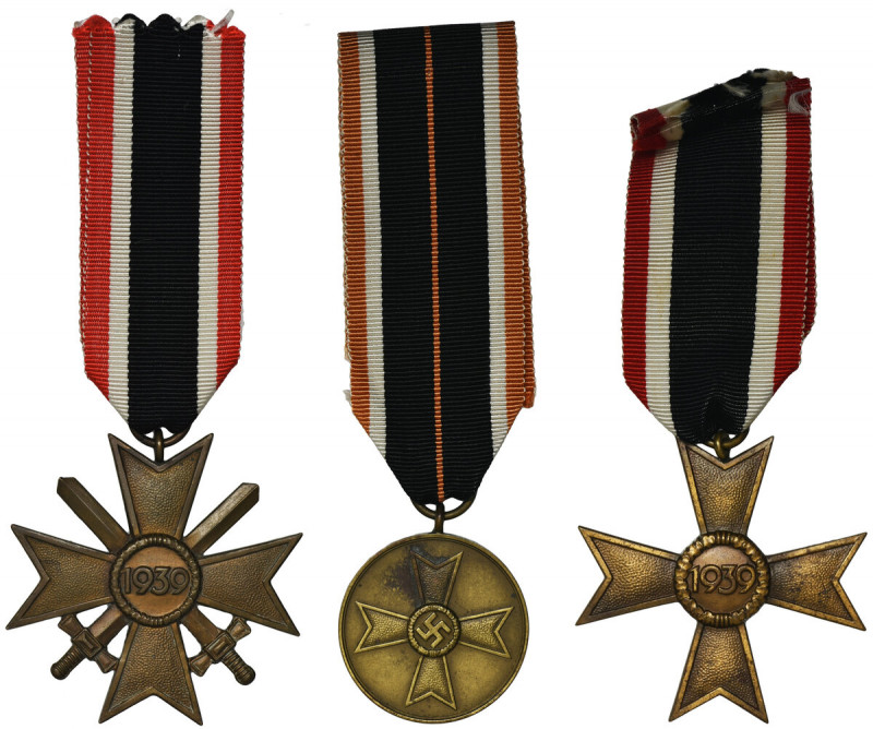 Germany, III Reiche, Set of War Merit Cross 2nd class (with and without swords) ...