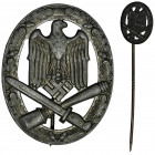 Germany, III Reich, General Assault Badge ASA with miniature Nice silver finish. Maker unknown. Odznaka z ładnym srebrzeniem, bez sygnatury, producent...