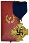 Germany, III Reich, Gold Merit Cross for 4o years in original case (Deschler) Award given for 40 years in public service. Complete with signed 'Deschl...