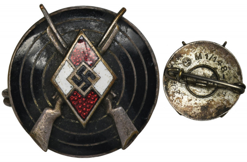 Germany, III Reiche, Hitlerjugend - Shooting Badge Signed RZM M1/148 (Heinrich U...