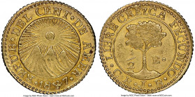 Central American Republic gold 1/2 Escudo 1847 CR-JB MS62 NGC, San Jose mint, KM13.2, Stickney-C99. A piece which exudes a soundly Mint State quality,...